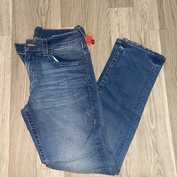 AUTHENTIC TRUE RELIGION SKINNY FLAP ORANGE JEANS - Picture 8 of 8